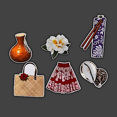 Keiki Hula Magnet & Sticker Collection (6 Pieces)                          